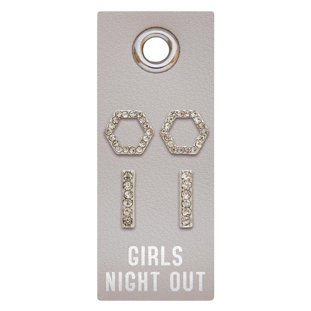 Santa Barbara Design Studio Silver Stud Earrings - Girls Night Out